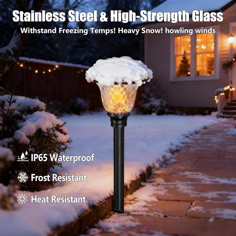 LED Solar Path Lights - Bright White - 8 Pack Configuration - Image 4 of 4