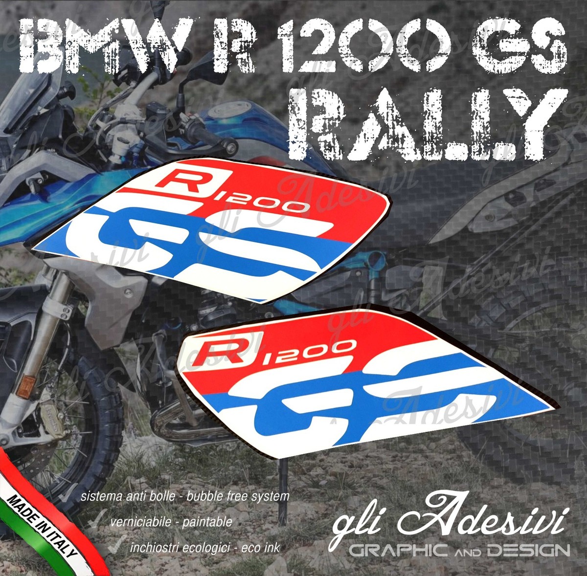 2 Adesivi Fianchetti alluminio Moto BMW R 1250 gs LC standard TROPHY 2 Adesivi Fianchetti alluminio Moto BMW R 1250 gs LC standard TROPHY