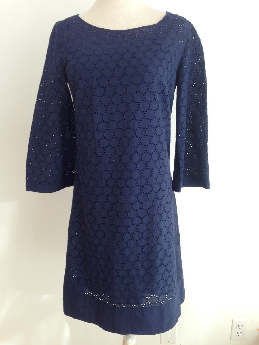laundry navy lace dress Yours London Women's Curve Navy Blue Crochet Lace Dress Size 10