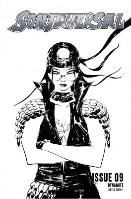 Sonjaversal #9 Incentive Jae Lee Black & White Cover