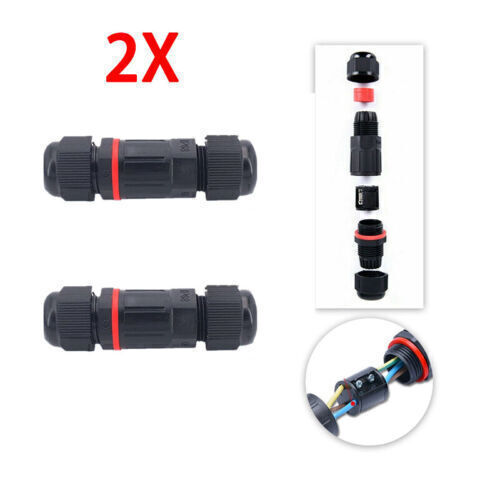 2x3Polig Wasserdicht Kabelverbinder IP68 Erdkabel Kabelmuffe 16A 300V Dosenmuffe - Bild 1 von 12
