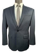 EXPRESS Mens Navy Blue Wool ATHLETIC FIT Suit Sport Coat Blazer Jacket 38S