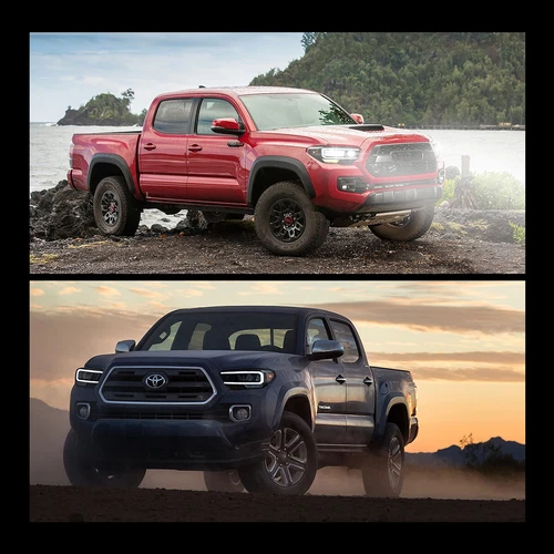 For 2016-23 Toyota Tacoma Pair Black Housing LED Tube Reflector Headlights RH+LH - Foto 9 di 10