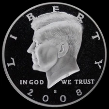 2008 S Kennedy Half Dollar Gem Deep Cameo CN-Clad PROOF Coin US Mint