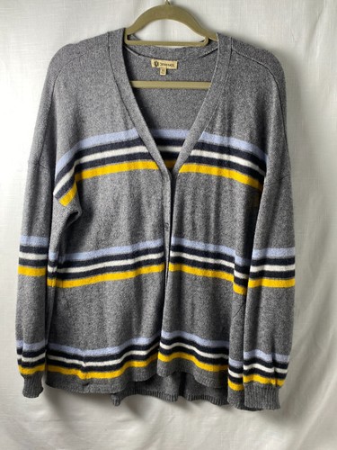 Democracy Damen Strickjacke Pullover grau meliert & gestreift Größe XL - Bild 13 von 14
