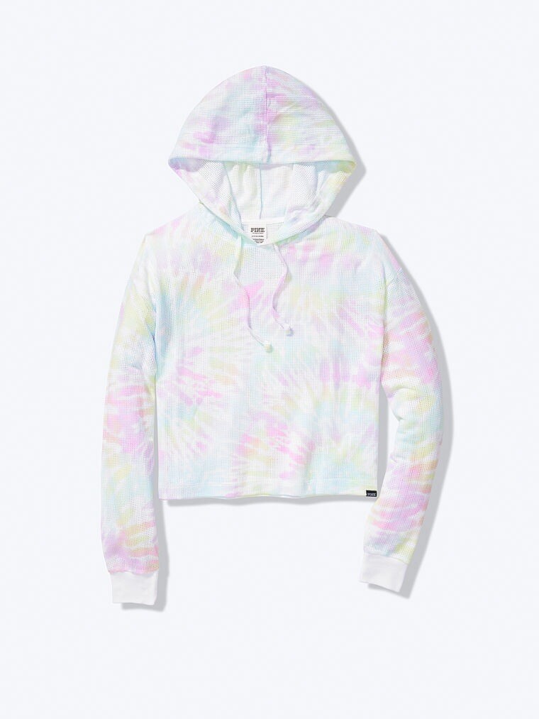 Vs Victorias Secret Pink Mesh Pullover Hoodie Sweater Top