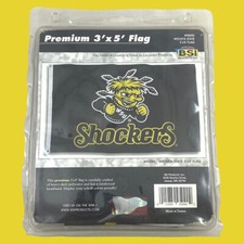 Wichita State Shockers Premium 3? x 5? Flag Banner WuShock Mascott BSI Products