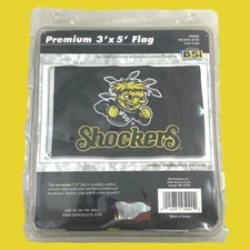 Wichita State Shockers Premium 3’ x 5’ Flag Banner WuShock Mascott BSI Products