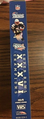 2002 New England Patriots NFL Super Bowl XXXVI Champions VHS - Imagen 3 de 3