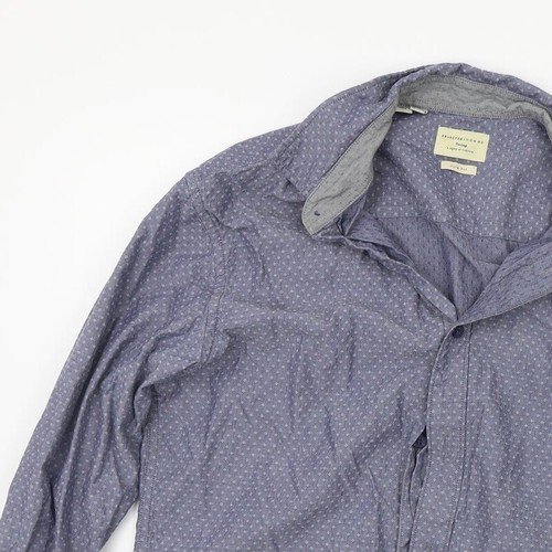 Selected Mens Blue Cotton blend Size 16 Collared - Picture 5 of 12