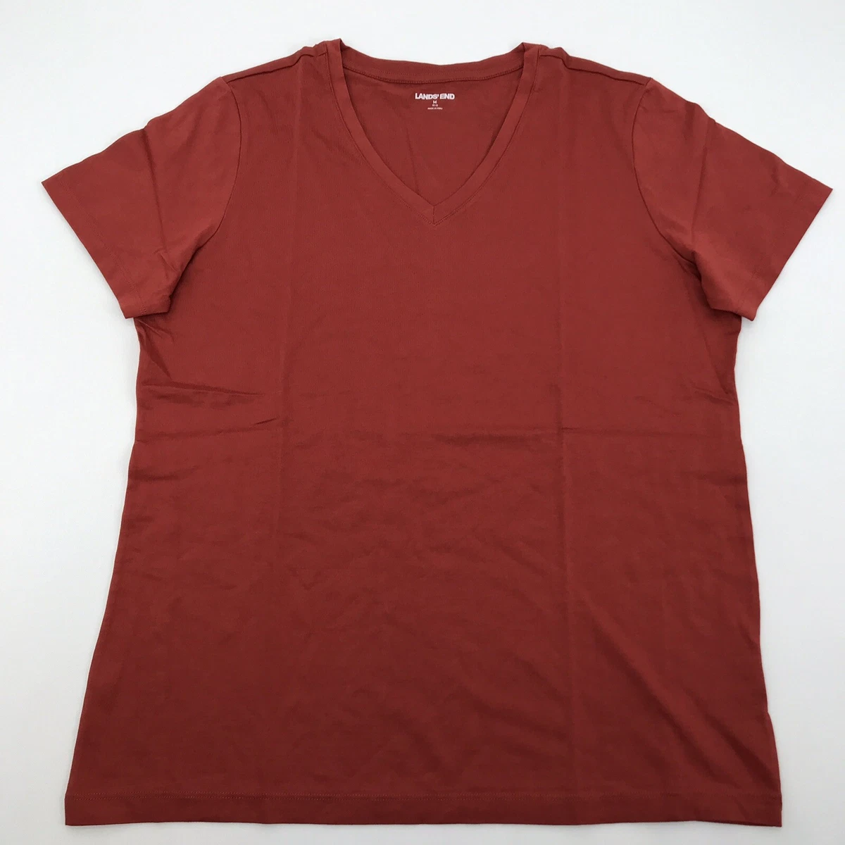 red v neck tee shirt