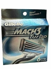 gillette mach 3 turbo cartridges 6 count scuffed box