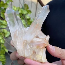 340g Natural White Clear Quartz Crystal Cluster Raw Healing Specimen