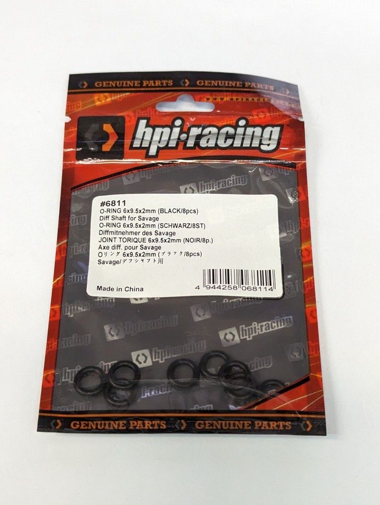 HPI RACING Black Drift Shaft O-Ring 6x9.5x2mm (8pcs) HPI6811
