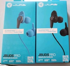 JLAB JBuds PRO Signature Wired Earbuds Universal Mic Music Control Black New