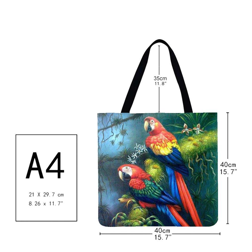 ParrotsLarge Capacity Linen Tote Bag eBay