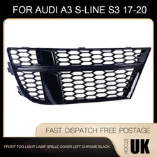 Front Left Fog Light Perforated Grille Trim Cover For Audi A3 S LINE S3 17-2020