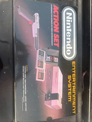 1988 Action Set gray zapper complete in box new nintendo nes system factory MINT