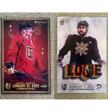 Vegas Golden Knights 1/5/23 Pride Knight  & 1/21/23 Lunar Year Poster Lot Of 2