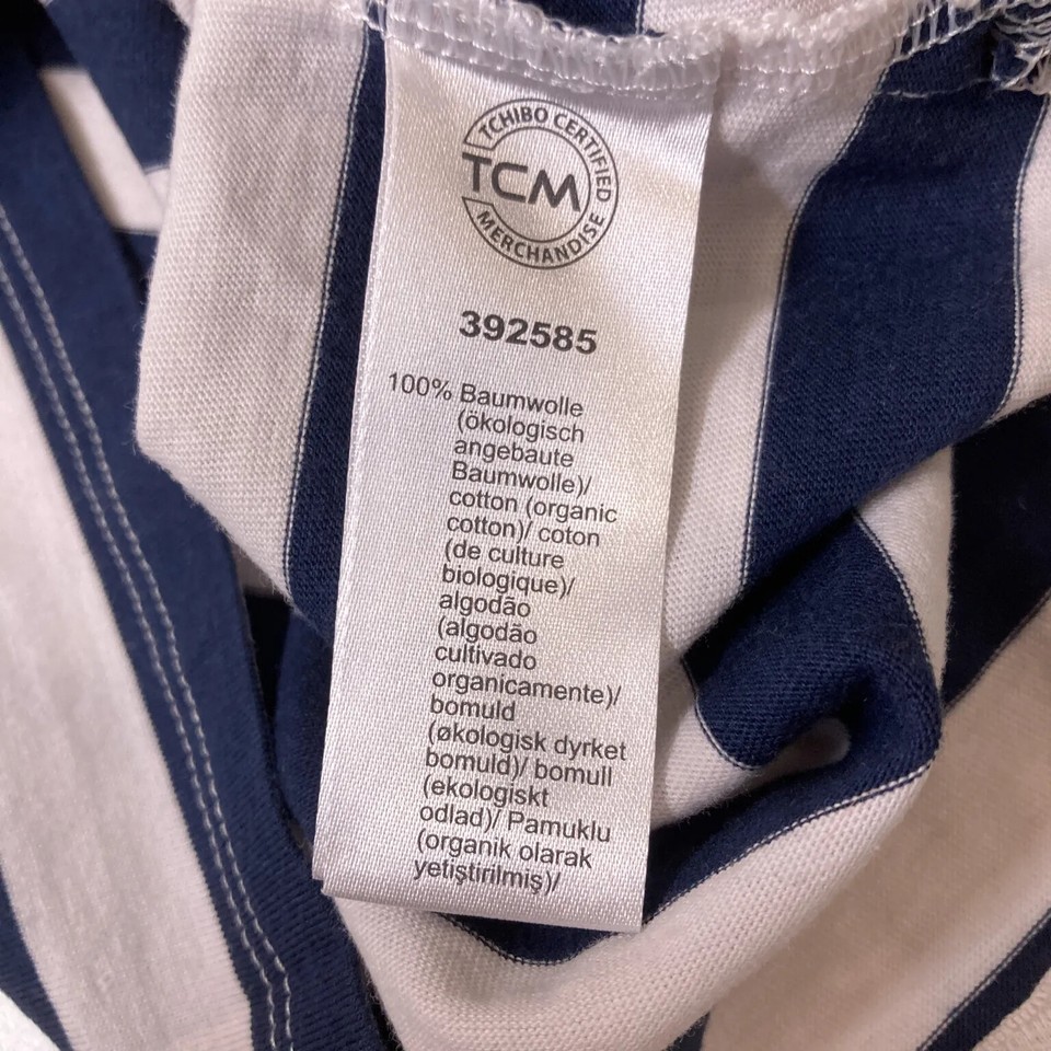 Women Essentials by Tchibo, Top, Größe: 48/50, Weiß/Blau, Bio-Baumwolle ...