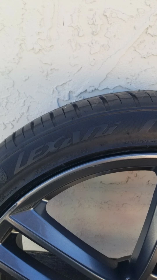 4- 22" Milanni 475 Clutch Wheels 22x9 5x4.5 5x114.3 38mm Gunmetal Rims w Tires - Image 3 of 4