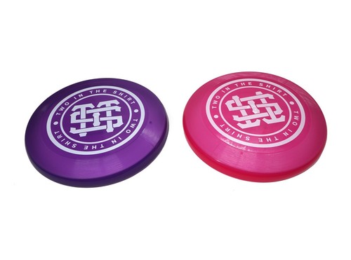 2 Frisbee Discs | Two in the Shirt von Evans Flying Discs | Lila & Pink 9" - Bild 2 von 3