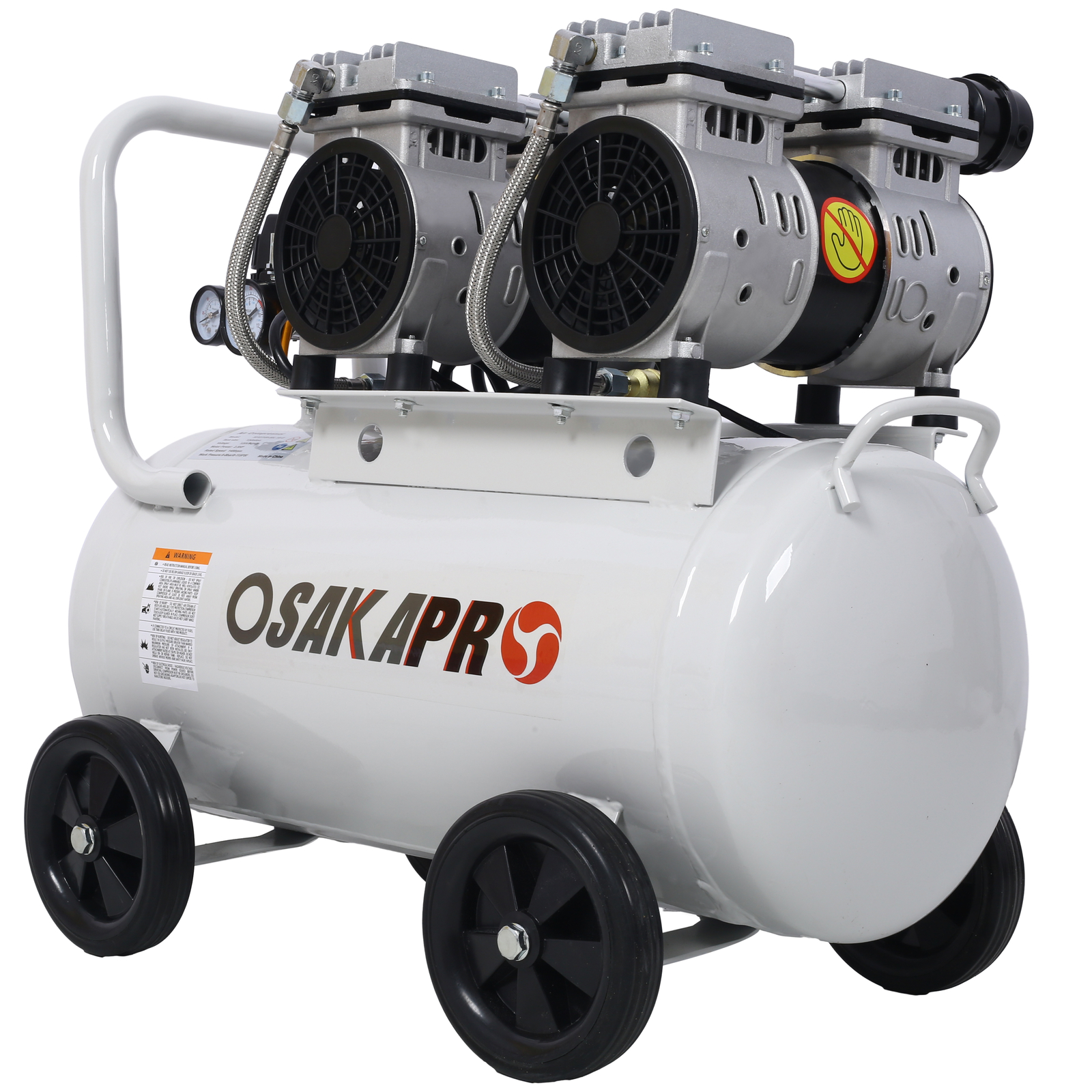 13 Gallon Electric Shop Air Compressor Light Gray