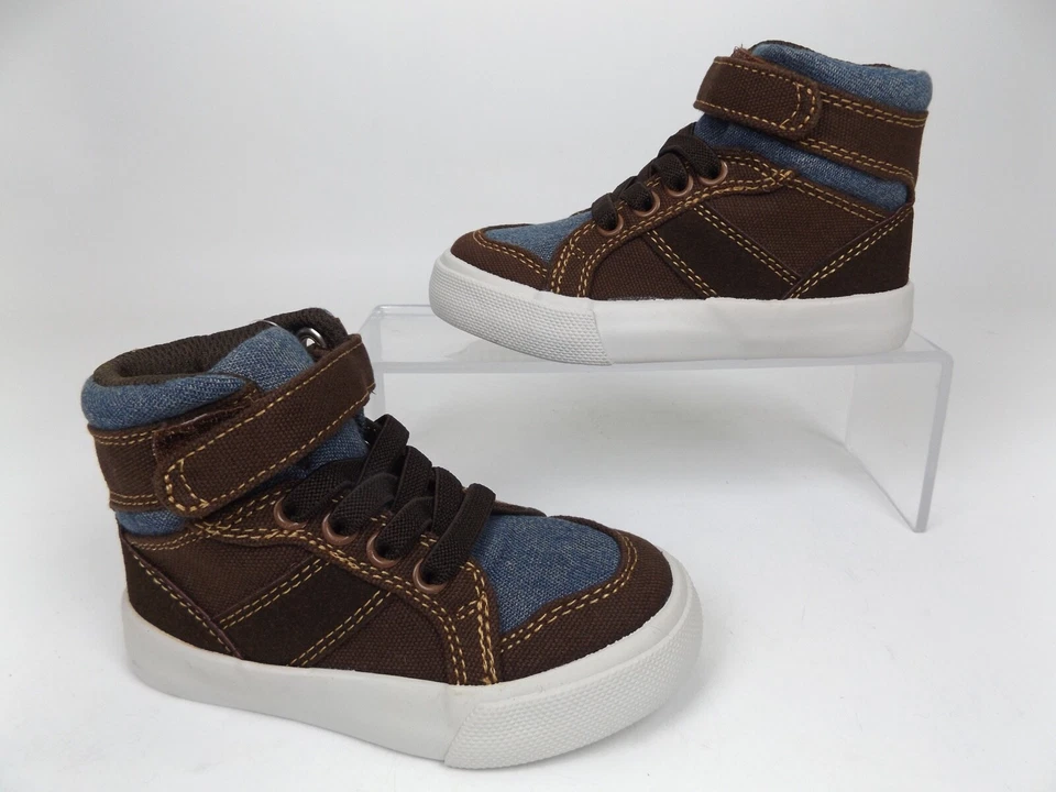 Zapatillas The Childrens Place Niños Pequeños Niños Talla 7.0 T, Marrón Y Denim NUEVAS, 1971 Foto 2 de 4