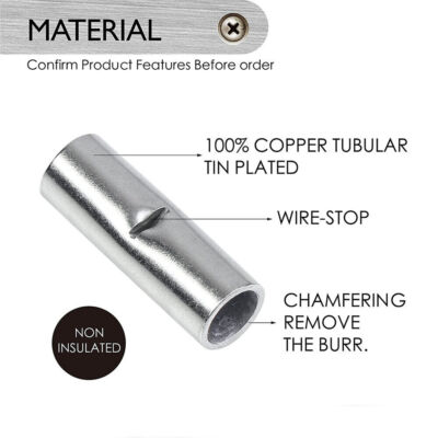 Buy XFFCSEC Butt Connectors - (3Types Gauge AWG 4/6/8, Crimp Splice