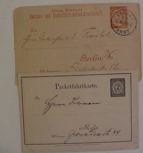 GERMANY LOCAL POST 2 POSTAL CARDS 1886 BERLIN