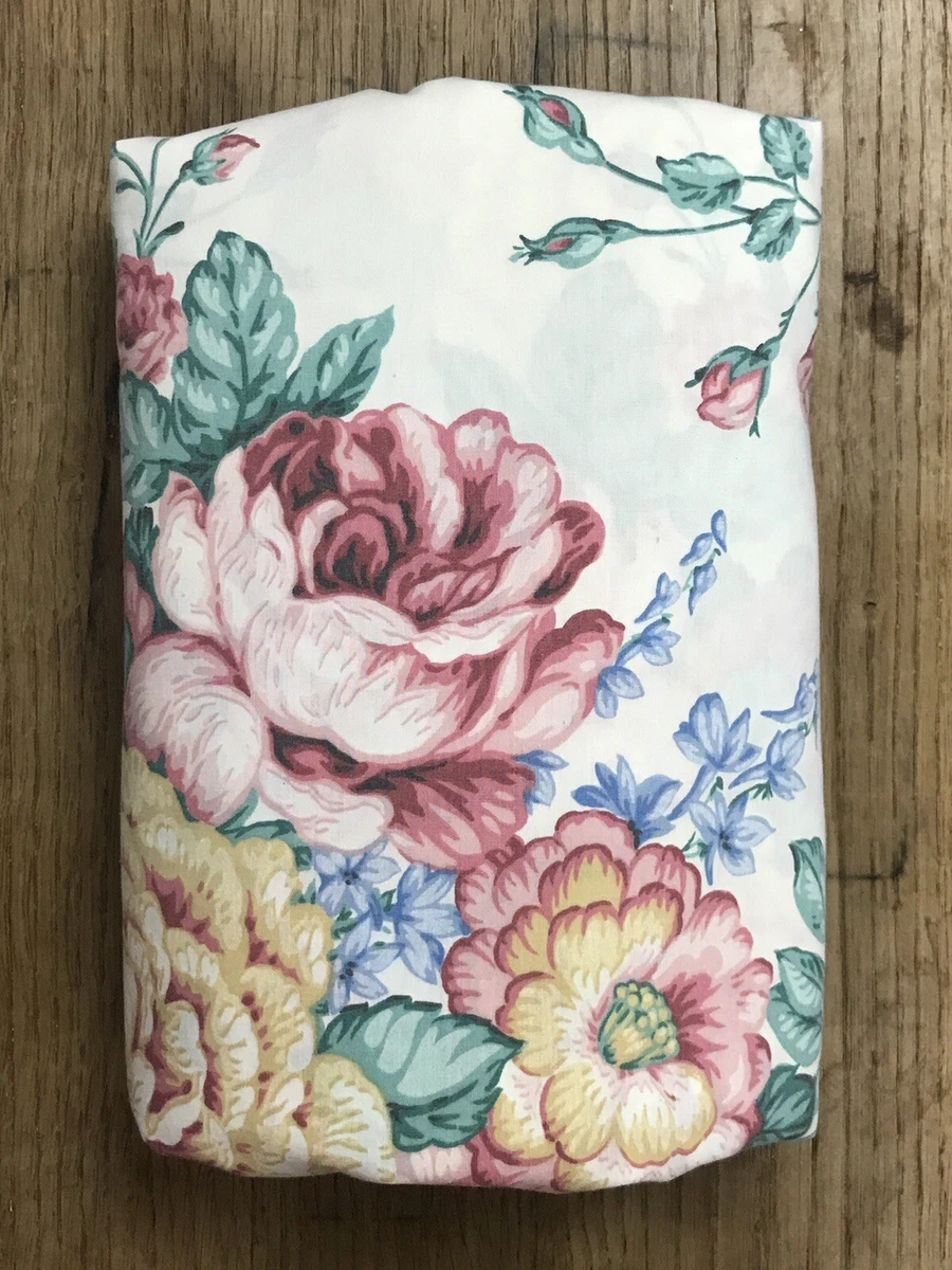 Jupe De Lit Wamsutta King Cottage Floral - Volants - Percale - Vintage USA