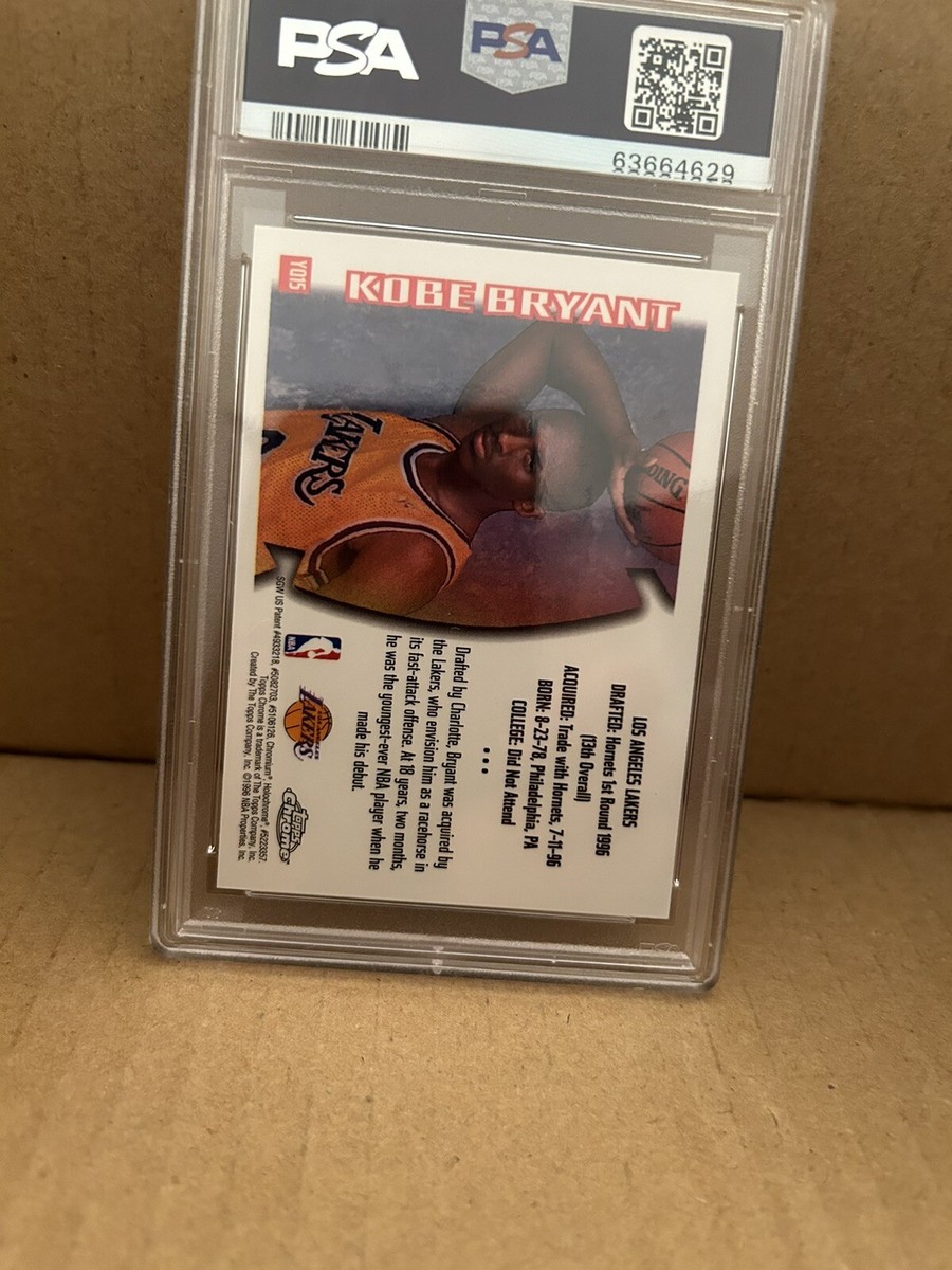 1996 Topps Chrome Youthquake Kobe Bryant ROOKIE RC PSA 8 HOF 1996 Topps Chrome Youthquake Kobe Bryant ROOKIE RC PSA 8 HOF
