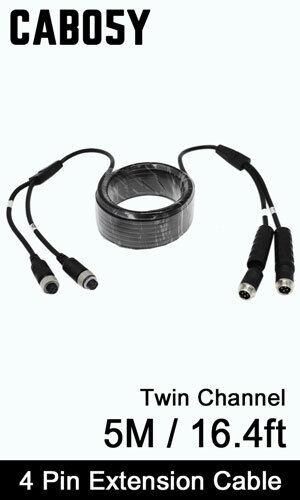 5M 4 Pin Aviation Extension Cable Wire for Twin Reversing Camera (2 Signals) - Picture 1 of 1