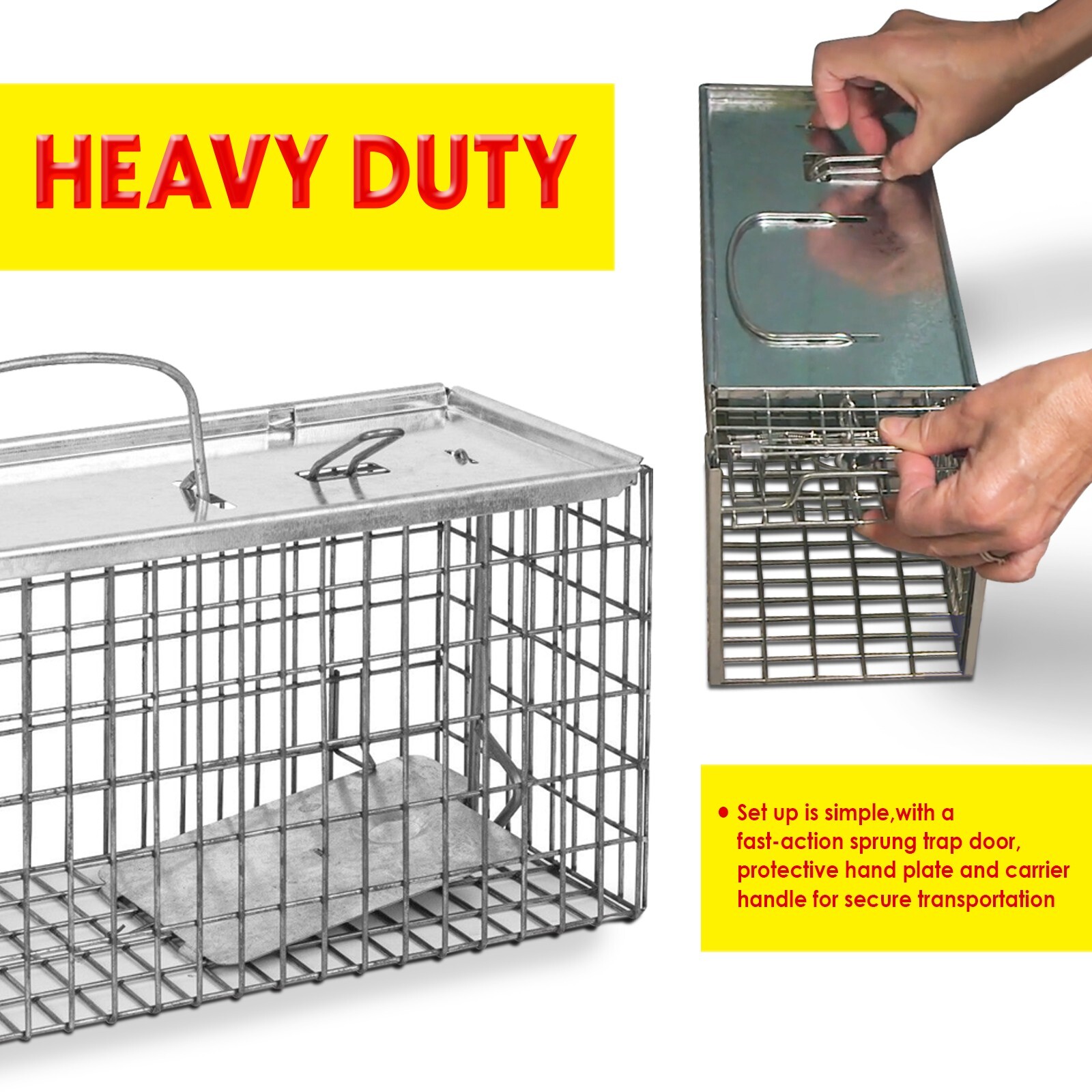 Mouse Trap Reusable Humane Live Catcher Rodent Mice Rat Cage Pest