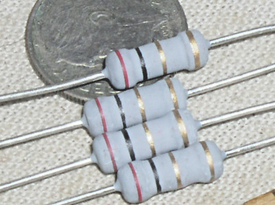 4 NEW RSF100 1W 2R 5% METAL OXIDE MO FILM RESISTOR 2 OHM TWO OHM 1W 1 W WATT USA