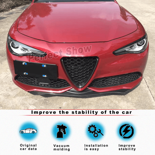 Parrilla emblemática de carbono para Alfa Romeo Giulia Sport & Quadrifoglio - Imagen 2 de 13