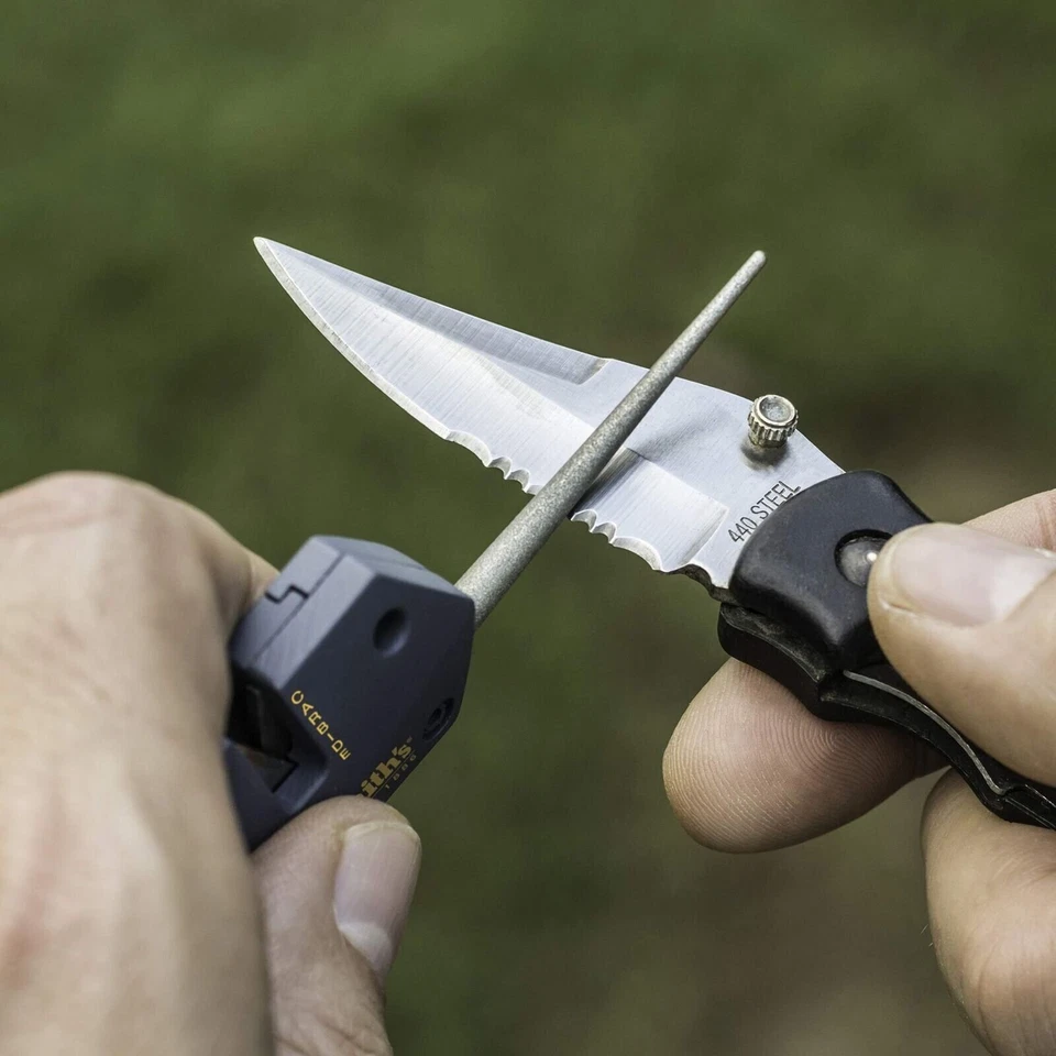 Afilador de cuchillos Smith's 50918 Pocket Pal - Carburo preestablecido y piedra cerámica - Foto 3 de 4