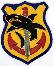  MILSPEC MONKEY Patch  HOOK & LOOP Shark 2.65" x 3.25" Embroidered FULL COLOR