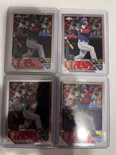 (4) Masataka Yoshida 2023 Topps Chrome RC Prism Refractor, 3 base cards