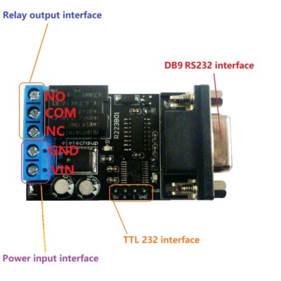 12V PC COM DB9 RS232 Serial Port Delay Relay ARM MCU UART Remote Control Switch