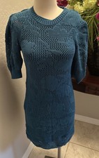 NWOT Maeve By Anthropology Stunning Teal Knit Lined Stretch Dress- XS