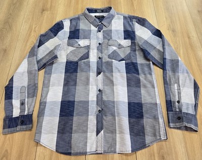 Eighty Eight Platinum Button Down Roll Tab Shirt Mens Sz Large, Western/Cowboy