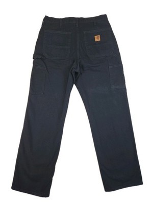 Carhartt Men's Navy Canvas Carpenter Cargo Pants B11 MDT Original Fit EUC