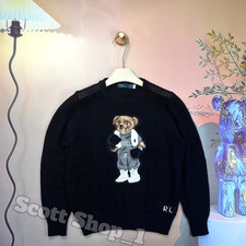 POLO RALPH LAUREN Polo Bear Knit Sweater Blac...