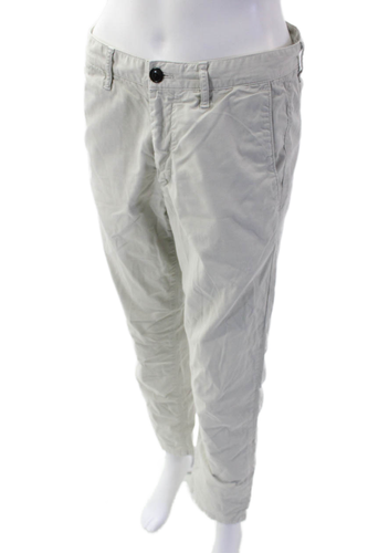 Theory Womens Cotton High Rise Straight Leg Pants Gray Size 30 - Picture 2 of 7
