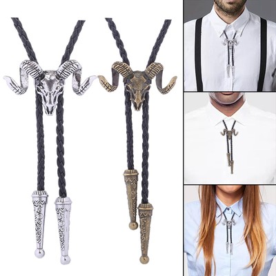 Ziege Western Bolo Tie Cowboy Krawatte Kostüm Retro-Stil Halskette Anhänger