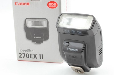 【 Almost Unused 】Canon Speedlite 270EX II Shoe Mount Flash Box From JAPAN