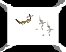 Mezco One:12 Pruneface – PAIR OF GLASSES & TWO SMOKING CIGARETTES 1/12 Scale