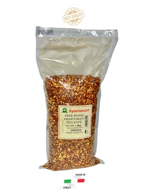 KITERIONCART Peperoncino Frantumato a Scaglie Calabrese Confezione 1 kg Elevata Qualità
