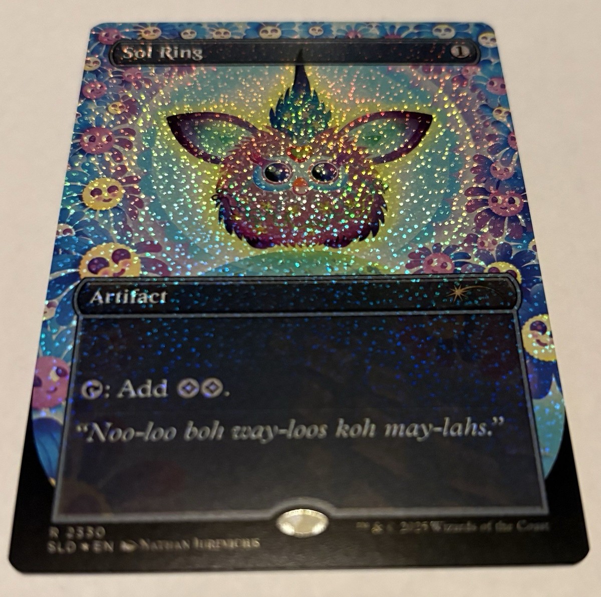 フィラーカード　ホログラム有り　foil mtg 🌟 Sol Ring (CONFETTI 🎉 Foil) Furby DOO-AY NOO-LAH Secret Lair
